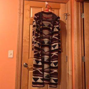 Long boho cardigan